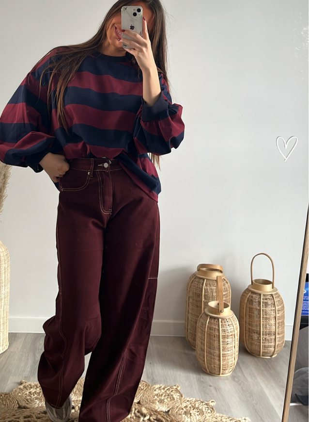 CLAIRE - Bordeaux Jeans