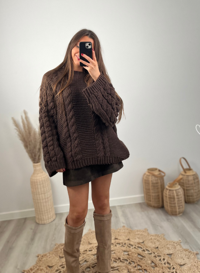 LOUISE - Cable knit sweater