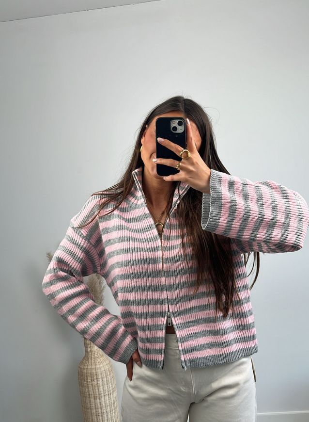 KIM - Knit Grey-pink