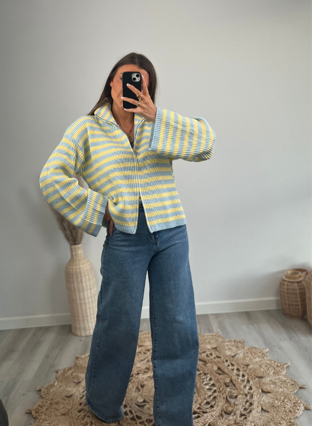 KIM - Knit yellow-blue