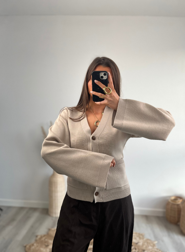 ROOS - Cardigan Taupe