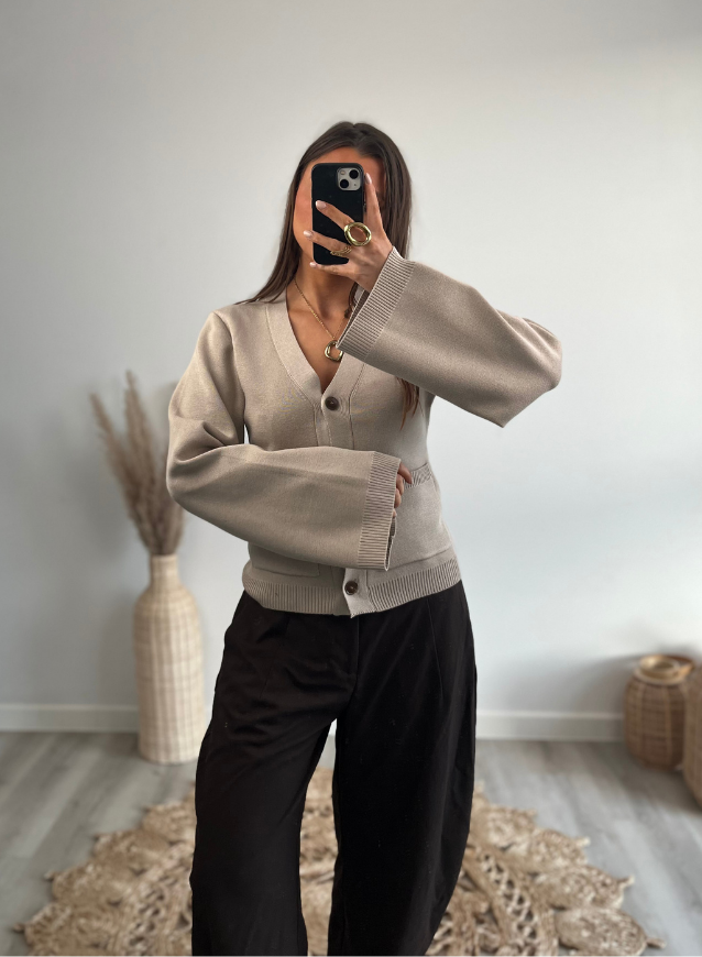 ROOS - Cardigan Taupe