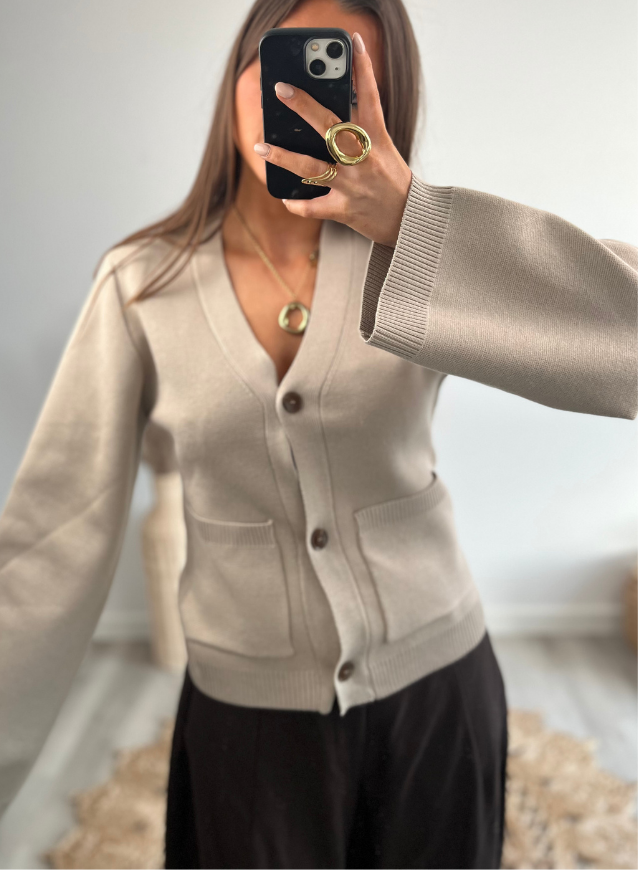 ROOS - Cardigan Taupe