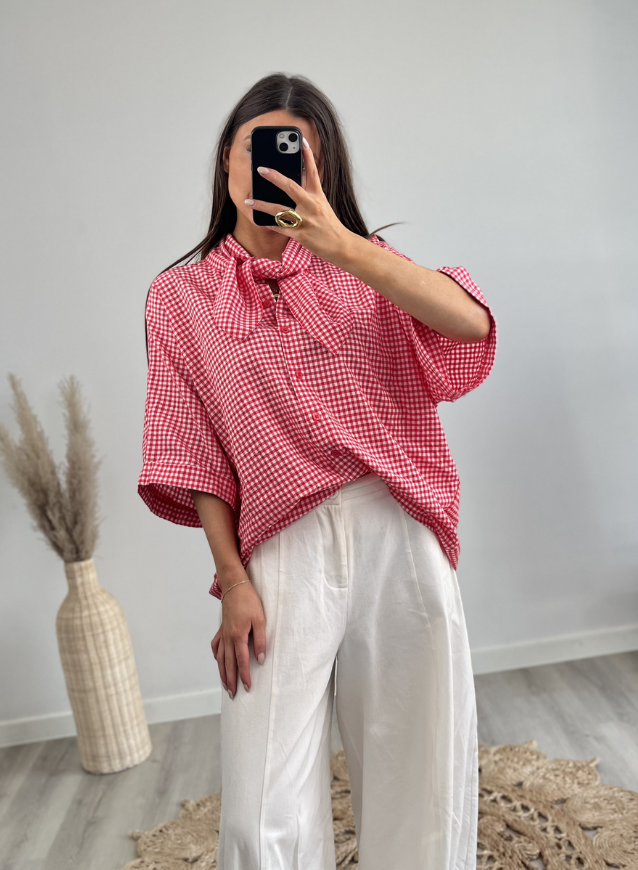 Vichy Blouse Rood