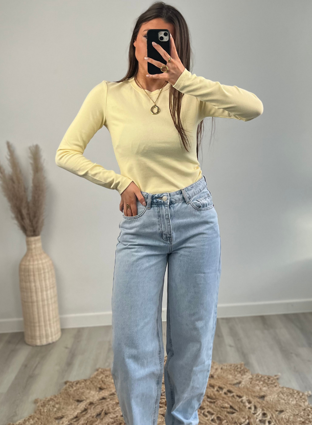Butter Yellow Stretch Longsleeve