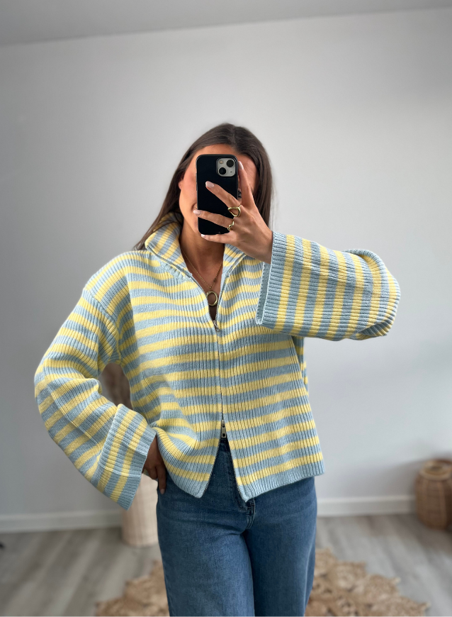 KIM - Knit yellow-blue