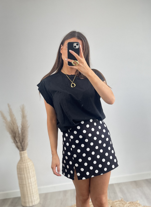 Polka dot Shorts Black