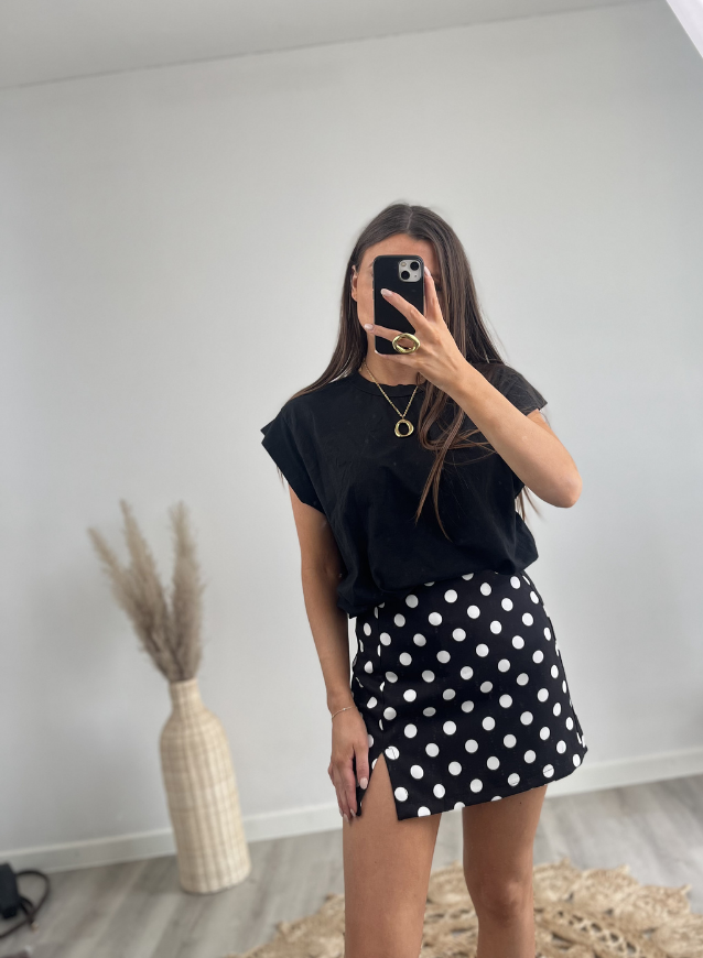 Polka dot Shorts Black