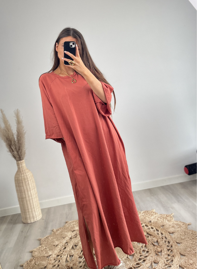 Vestido camiseta ferrugem