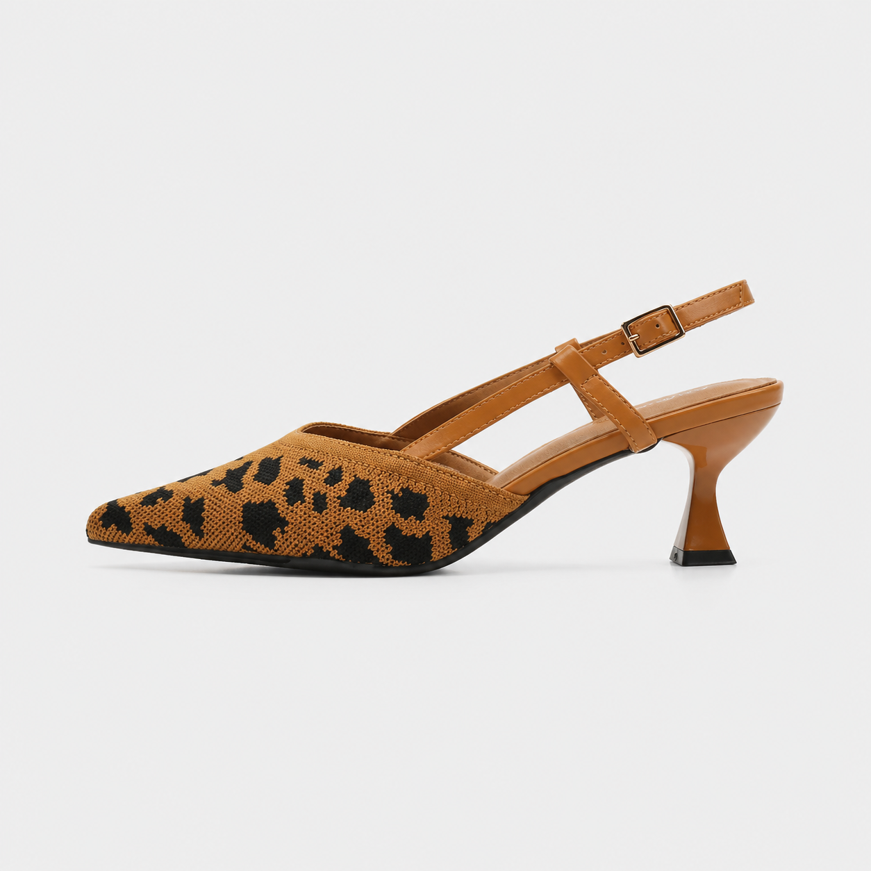 Luna |  Slingback Kitten Heel Leopard